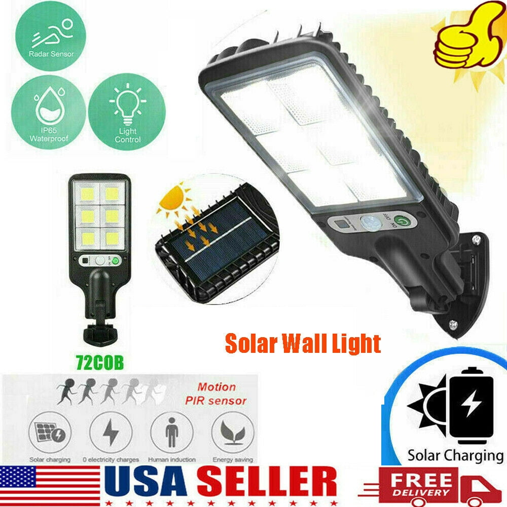 500W LED Solar Street Lights Outdoor， Dusk to Dawn Security Flood Light  with Remote Control ＆ Pole， Wireless， Waterproof， Perfect for Yard， Parking  l 最大の割引 DIY、工具