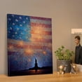 thumbnail image 3 of American Flag Canvas Wall Art, 4th of July Independence Day Canvas Print, Summer Wall Decor with US Flag, Patriotic Stencils Style Flag Picture, July 4th Wall Art for Home Office, 3 of 7