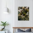 thumbnail image 4 of Acheng  Yellow Orchid Flowers Canvas Print - Abstract Yellow Floral Poster Wall Art Painting Decor for Home Decoration Artwork Picture Bedroom Yellow Floral  pattern3, 4 of 5