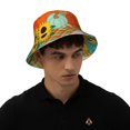 thumbnail image 4 of KLL Hello Fall Farm Truck Bucket Hat for Women Men Packable Travel Beach Sun Hat Outdoor Rave Accessories Reflective Fisherman Cap, 4 of 7
