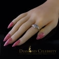 thumbnail image 6 of Diamond Celebrity's Diamond Celebritees 925 White Sterling Silver 45 Cubic Zirconia Women's Ring Size 9, 6 of 11