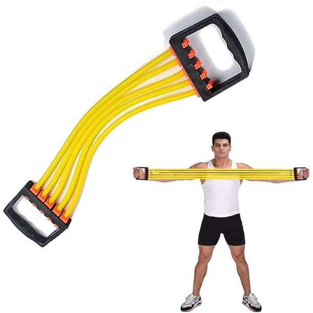 Chest Expander Resistance Band, Sports Chest Expander, Adjustable 5 Spring  Latex Chest Expander for Chest Expander Resistance Training, Yellow 