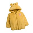 thumbnail image 2 of Hicidod Baby Girls Winter Coats Cute Ears Hooded Faux Fur Toddler Fleece Jacket Soft Comfortable Thicken Warm Outerwear, 2 of 6
