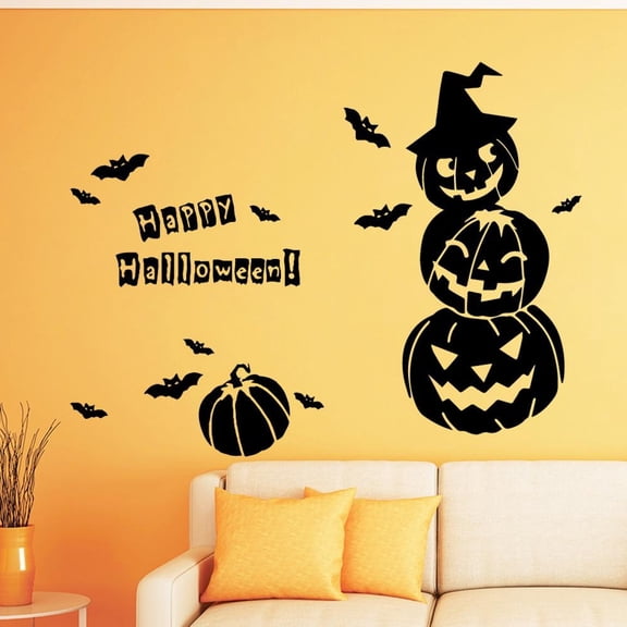 Creative Halloween Self Adhesive Vinyl Waterproof Wall Art Decal For Baby Kids Rooms Decor Home Party Decor Wallpaper 30x38cm