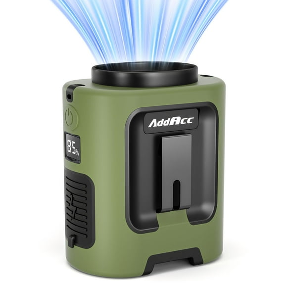 Ventilador de cintura portátil AddAcc, 4 velocidades, 13000 RPM, recargable