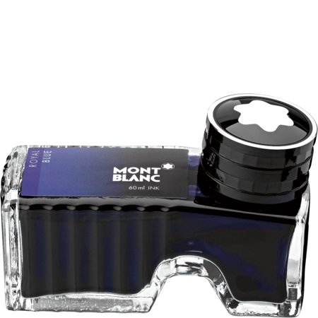 Montblanc Ink Bottle Royal Blue 105192 – Premium-Quality Refill Ink in Deep Blue for Fountain Pens, Quills, and Calligraphy Pens – 60ml Inkwell -