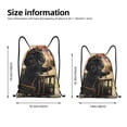 thumbnail image 2 of Xecao Adorable Kitten On Mini Train Pattern Sports Drawstring Backpack - String Swim Gym Bag with Wet Proof Pocket for Women&Men-Small, 2 of 6