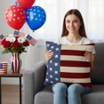 thumbnail image 5 of 2 Pack Outdoor Waterproof Throw Pillows,Independence Day Stars and Stripes Decorative Square Pillow Case Patio Pillows for Chair Couch Sofa 16x16in, 5 of 9