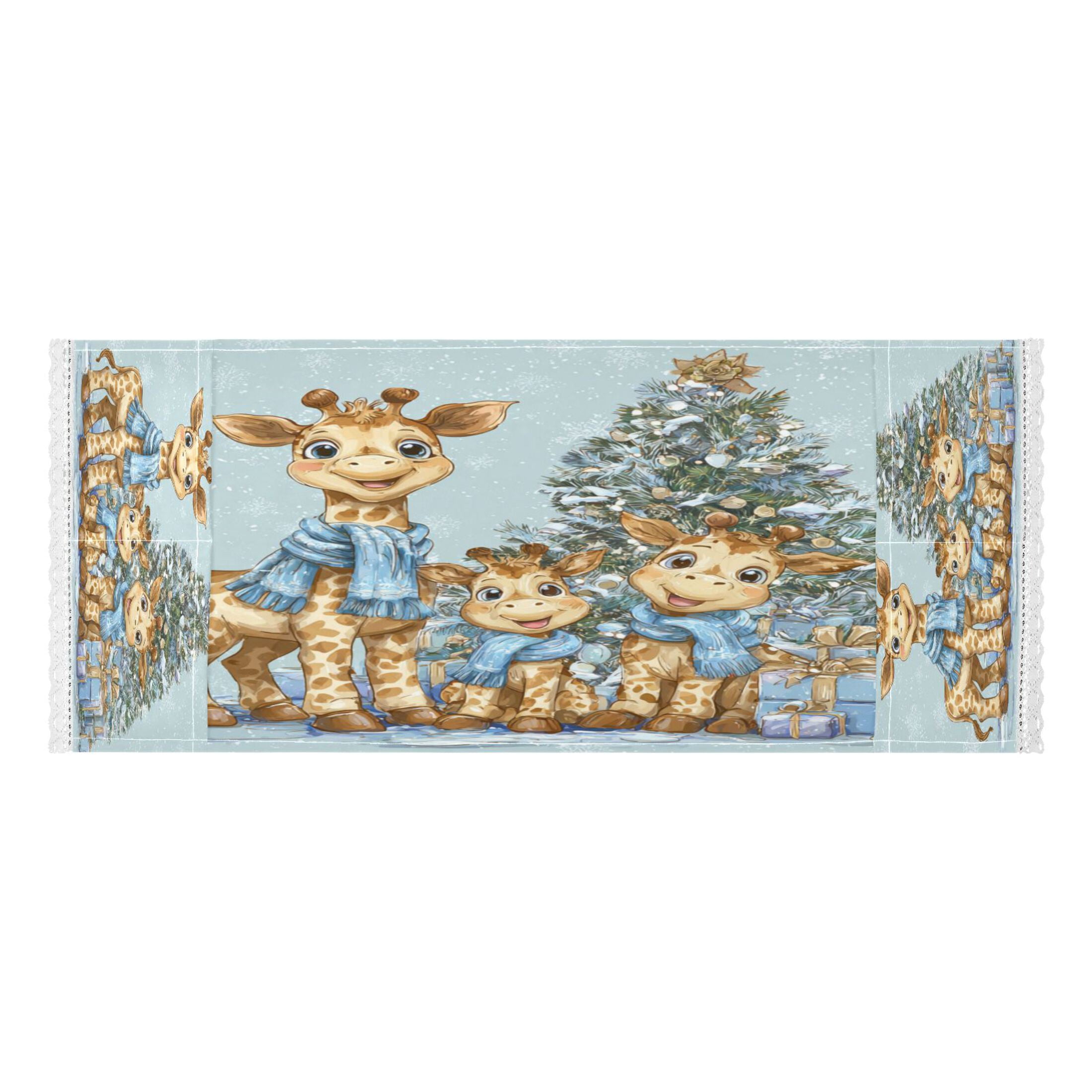 Wobogo Giraffe Family Washing Machine Cover Dustproof Washer Dryer Cover Waterproof Laundry Room Decorative Protector
