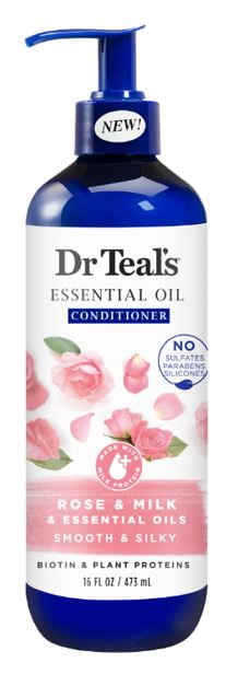 Dr Teal's Rose Smooth & Silky Essential Oil Conditioner, 16 oz