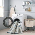 thumbnail image 3 of SAFAVIEH Martha Stewart Jayce Floral Machine Washable Area Rug, Ivory/Light Blue, 4' x 6', 3 of 11