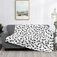 thumbnail image 2 of Yiaed Fish Bone Print Blanket Throw Blanket Soft Cozy Flannel Blanket for Home Bed Sofa Couch Chair-50"x40", 2 of 6