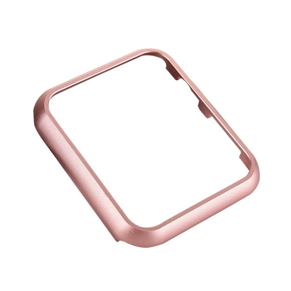 Funda protectora de 44 mm para Apple Watch, correa para iWatch 4, marco de aleación de aluminio y metal, carcasa protectora de pantalla chapada (rosa)