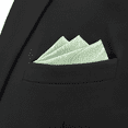 thumbnail image 4 of Solid Color Mens Pocket Square Silk Paisley Light Green Honeydew, 4 of 6