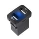thumbnail image 1 of sweethay de coche USB de doble puerto de 12 24V de alta rentabilidad con luz Led 5V 4.2A de coche rápido para Corolla Prado Reiz Accesorios para motos Azul FTU sweethay VI000595-02B, 1 of 1
