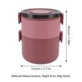 thumbnail image 4 of Thermos Alimentaire Chaud, Boîte à Lunch Empilable Tout-en-un, Boîte à Lunch Isolée Portable, Compartiment Thermique en Acier Inoxydable, Boîte à Lunch [Rouge], 4 of 9