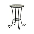 thumbnail image 3 of GDF Studio French Country Outdoor Side Table with Mosaic Ceramic Top and Metal Base, Brown, 3 of 10