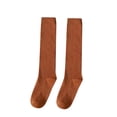 thumbnail image 3 of Women's Cotton Knee High Socks, Casual Solid Color Knit Long Stockings, Soft and Breathable Athletic High Tube Socks, Assorted Colors, Coffee, One Size, 3 of 7