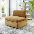 thumbnail image 1 of Modway Commix Down Filled Overstuffed Performance Velvet Armless Chair in Cognac, 1 of 9