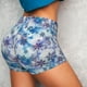 thumbnail image 4 of Fotbe Icy Blue Snowflakes Shorts Sin Costuras – Shorts Deportivos de Cintura Alta para Mujer, Elásticos para Gimnasio, Yoga, Running o Ciclismo-Medium, 4 of 8