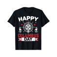 thumbnail image 1 of Christopher Columbus Italian Happy Columbus T-Shirt Short Sleeve Crew Neck Casual Top for Spring & Summer, Lightweight Summer & Spring Tee, Machine Washable, Nontransparent Fabric, 1 of 7