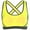 Yellow, variant on yunLCZ High Impact Strappy Yoga Workout Bra Women's no steel ring cross back adjustment Yoga running bra