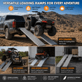 thumbnail image 4 of KKTRE Perforated Aluminum Truck Ramp 63 in. x 8.66 in. 880 lb Silver Pack of 2 for UTV Loading and Farm Tractor Garage Transport, 4 of 11