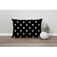 thumbnail image 2 of Polka Dot Pillow Cover Farmhouse Vintage Black White Spot Decorations Cushion Case for Sofa Couch Cotton Linen 12x20 Inches, 2 of 6