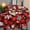 Snow, variant on Merry Christmas Oval Tablecloth 60×84 inch Christmas Table Cloth Golden Deer Christmas Tree Table Covers Red Christmas Decoration for Christmas Party Dining Room Home Kitchen Picnic