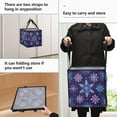 thumbnail image 2 of Home Organizer Foldable Fabric Storage Bin With Handle Blue Purple Snowflake, 2 of 7