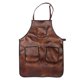 thumbnail image 1 of CHAO Delantal de chef para hombres y mujeres Delantal de cuero impermeable con bolsillos Correas cruzadas para cocina Barbacoa Cocina Barbero Barista Delantal Trabajo Manue (Estilo 2), 1 of 5
