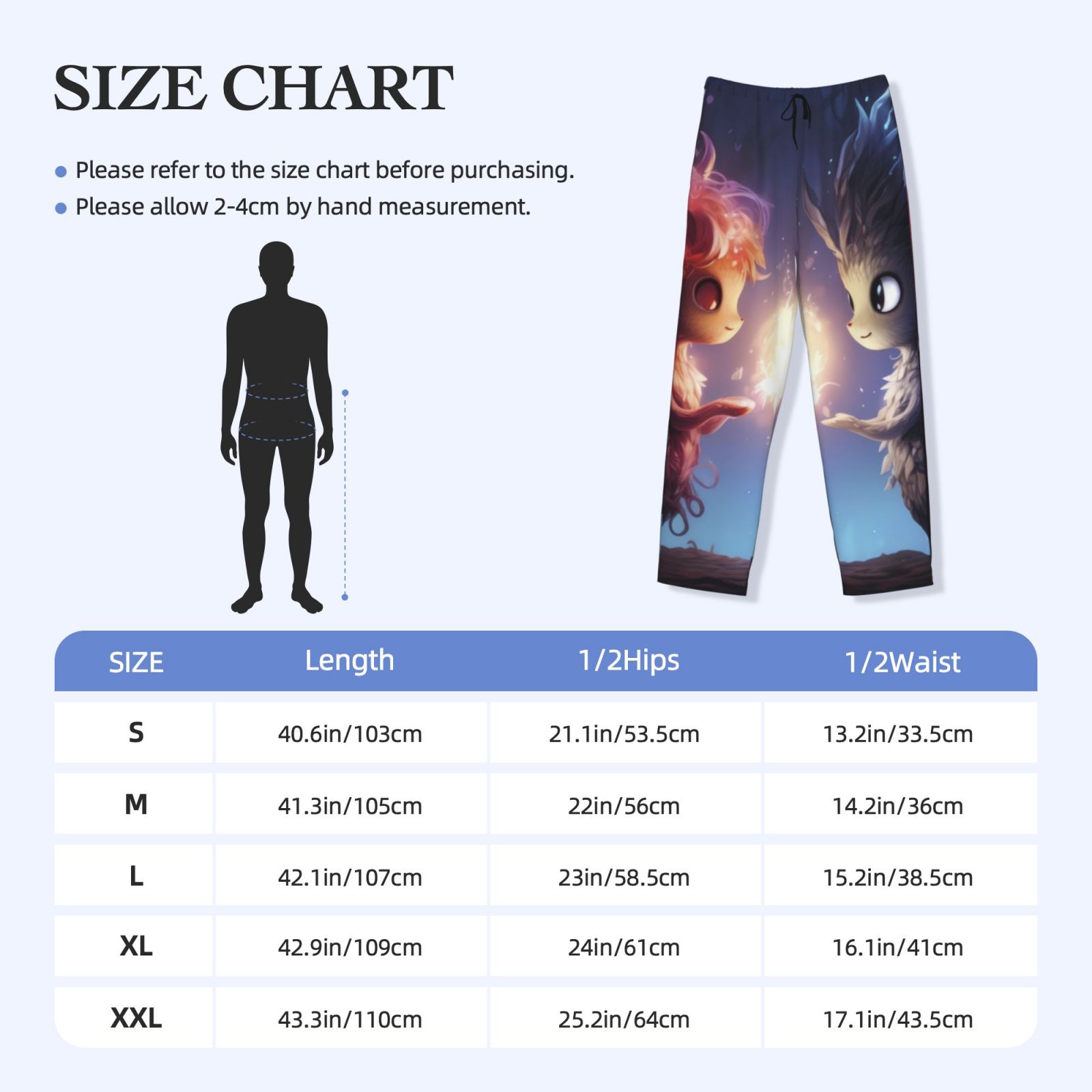 Rateoe Dreamy Forest Elf Pattern Men’s Ultra-Soft Comfy Pajama Lounge Pants Sleepwear,Comfortable Lounge Wear,lightweight Pajamas, Casual Home Wear-Medium