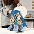 thumbnail image 6 of GZHJMY Funny Giraffes Kitchen Towels 18x28inch Ultra Soft Absorbent Quick Drying Kitchen Dish Towels Washable Cleaning Cloths Hand Towels Tea and Bar Towels, 1 Pack, 6 of 7