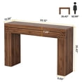 thumbnail image 2 of 55-Inch Farmhouse Console Table, Narrow Long Sofa Table Behind The Couch, Walnut, 2 of 8
