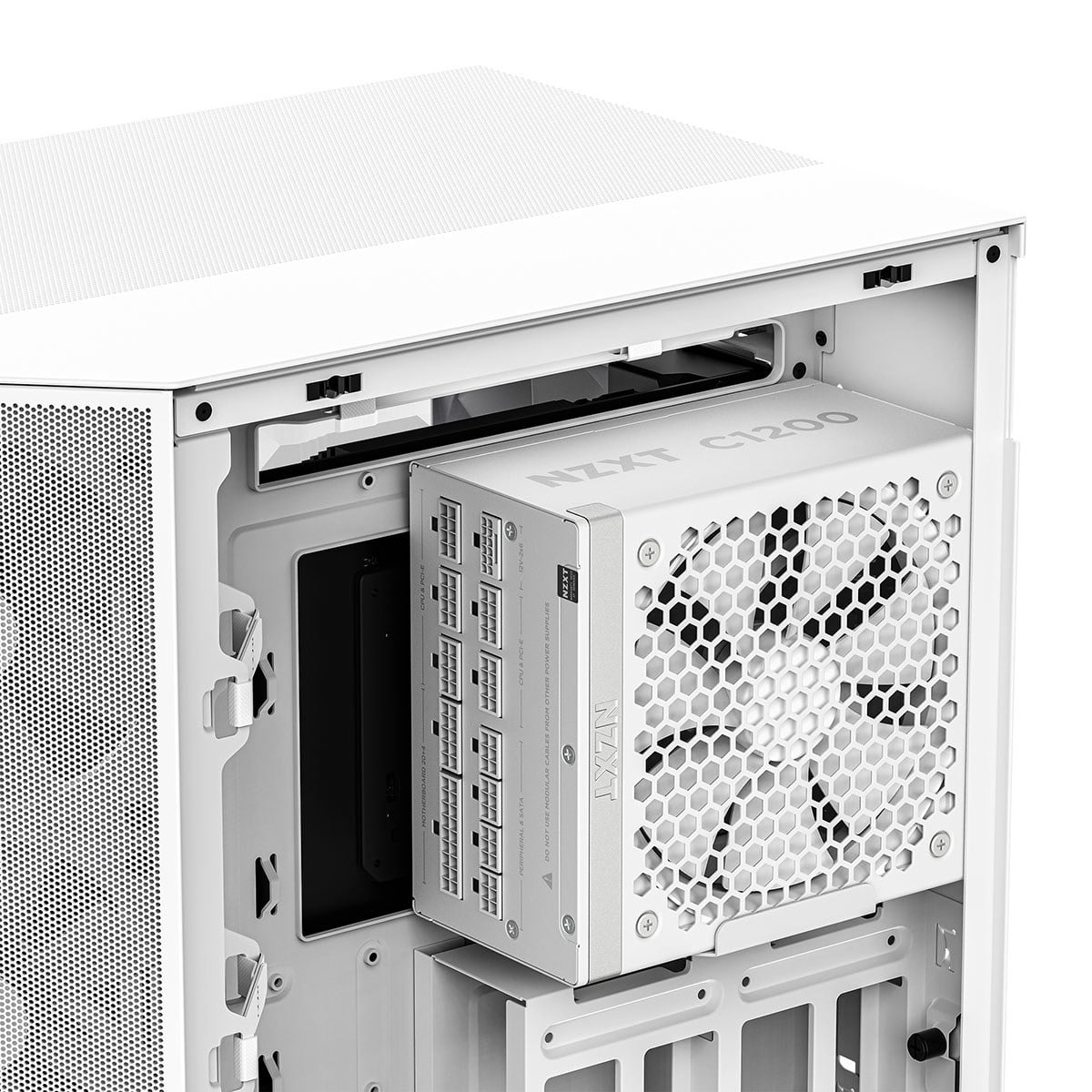 NZXT ATX 3.1 1200 Watt 80 Plus Gold Fully Modular Low-Noise Power Supply - White - PA-2G2BW-US