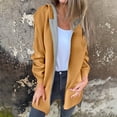 thumbnail image 1 of LOVZFMLL Jackets for Women's Winter Solid Color Hoodie Mid-Length Zipper Cardigan Jacket Long Sleeve Top, 1 of 7