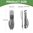 thumbnail image 3 of Kitchen Supplies 6 In 1 Multifunctional Camping Tableware Tool Portable Fork Spoon Smooth For Picnic Hiking For Travelling BBQ, 3 of 9