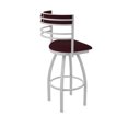 thumbnail image 2 of 860 Hunter 30" Swivel Bar Stool with Anodized Nickel Finish and Canter Bordeaux Seat and Back, 2 of 5