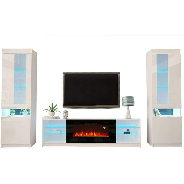 Boston 01 Electric Fireplace Modern Wall Unit ...