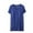 Blue, variant on Women's Summer Solid Color V Neck T Shirts Built In Bra Short Sleeve Tops Casual Loose Fit Short Shirt