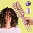 thumbnail image 4 of Cepillo Definidor de Rizos, Cepillo Peine Rulo para Rizado, Cepillo de Peinado para Cabello Rizado, Cepillo Definidor de Rizos para Mujer, Cepillo Rizador para Definir Bordes y Levantar el Cabello ..., 4 of 5