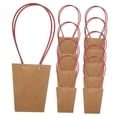 thumbnail image 4 of WEUVEB 10Pcs Durable Kraft Paper Flower Bag Brown Waterproof Handy Bag for Storage Use, 4 of 8