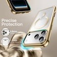 thumbnail image 5 of JETech Magnetic Case for iPhone 17 Pro Max 6.9-Inch, Compatible with MagSafe, Soft Electroplated TPU Frame with Hard Clear PC Back, Shockproof Phone Cover (Gold), 5 of 5