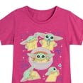 thumbnail image 3 of Star Wars - Grogu Stickers - Youth Girls Fitted Short Sleeve T-Shirt, 3 of 5