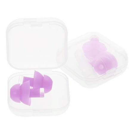 

2 Pairs Silicone Earplugs Practical Noise Cancelling Sound Blocking Earplugs