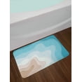 thumbnail image 2 of Wave Bath Mat, Geode Inspired Abstract Art Tides Seaside Minimalistic Calming Design Illustration, Plush Bathroom Decor Mat with Non Slip Backing, 29.5" X 17.5", Multicolor, by Ambesonne, 2 of 2