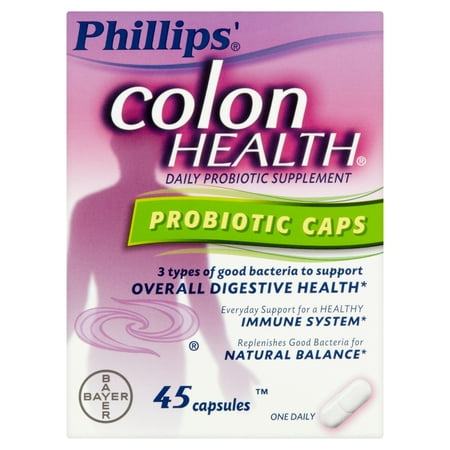Phillips Colon santé probiotique Caps supplément quotidien Probiotique Capsules, 45 count
