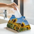 thumbnail image 6 of Logiee Sky Golden Sunflower Field B Print Tissue Box Cover,Stylish Tissue Box Holder Decorative Tissue Cover for Bathroom Toilet Bedroom Living Room Table Desk Office, 6 of 7
