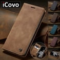 thumbnail image 2 of Matte Leather Flip Cover for Samsung A71 A51 A70 A50 A40 A30 A20 A10 Wallet Case S21 5G S20 Ultra Note 10 Plus S10 S10e S9 S8 S7, 2 of 5