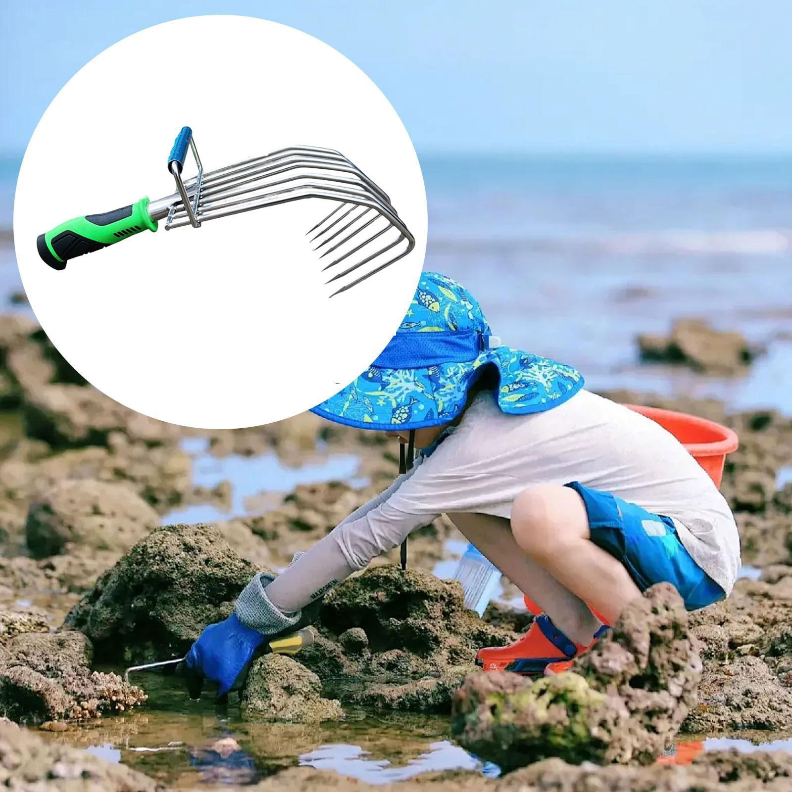 CarpNettore Hand Rake Cultivating Portable Garden Hand Rake Leaf Rake for Lawn Yard Work